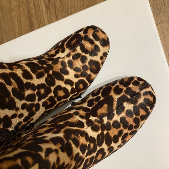 Charles David Leopard Real Calf Fur Ankle Bootie - Picture 10 of 17